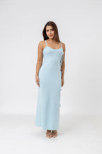 VESTIDO NIEVES CELESTE