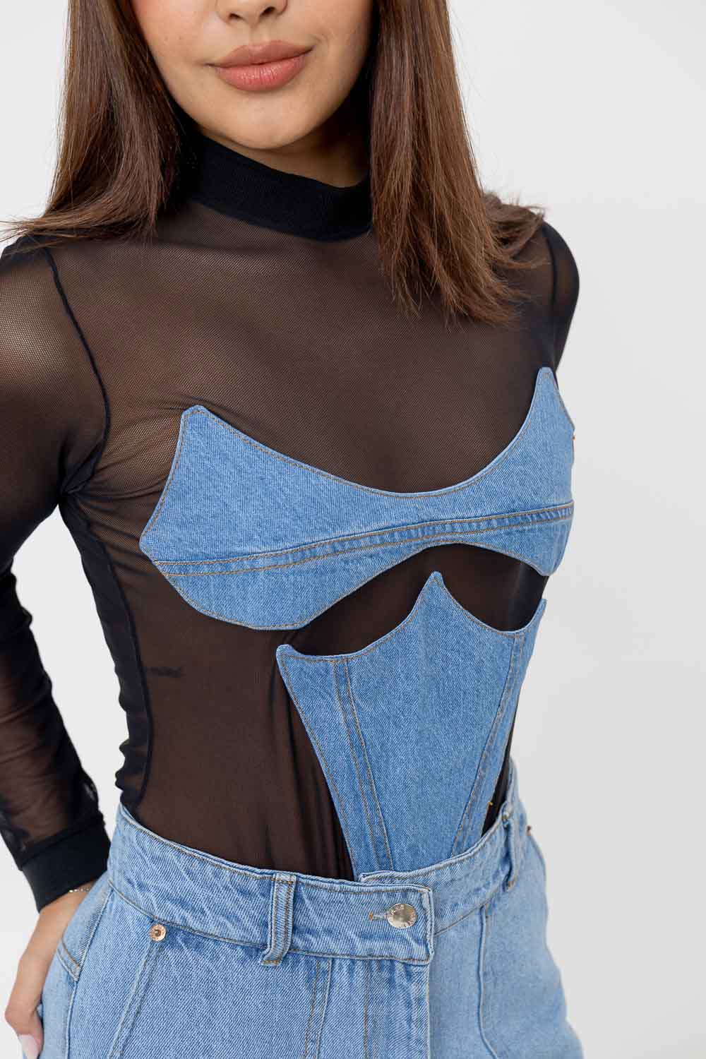 BODY BRIDAL DENIM MALLA Imagen secundaria del producto