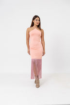 VESTIDO BRISA FLECOS ROSA