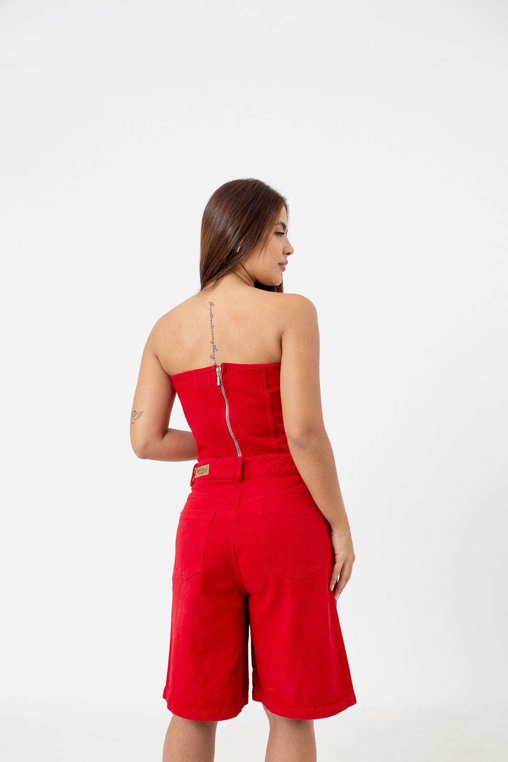 TOP MOCCA DENIM ROJO
